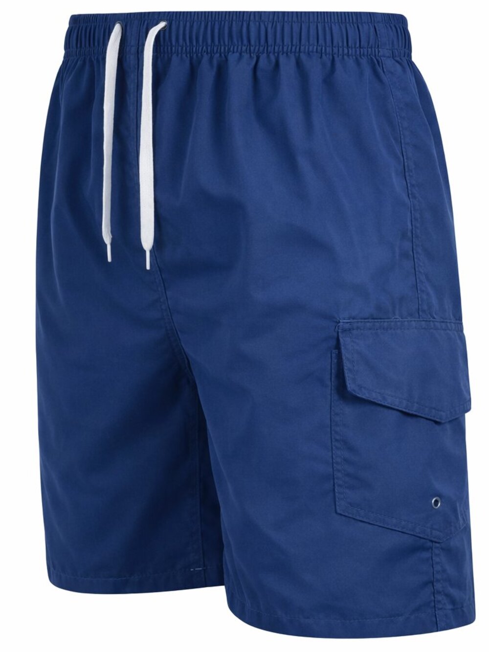 Men Swim Shorts, Swimming Trunks, 3 Pocket Cargo Swimwear, Navy - Picture 3 of 5